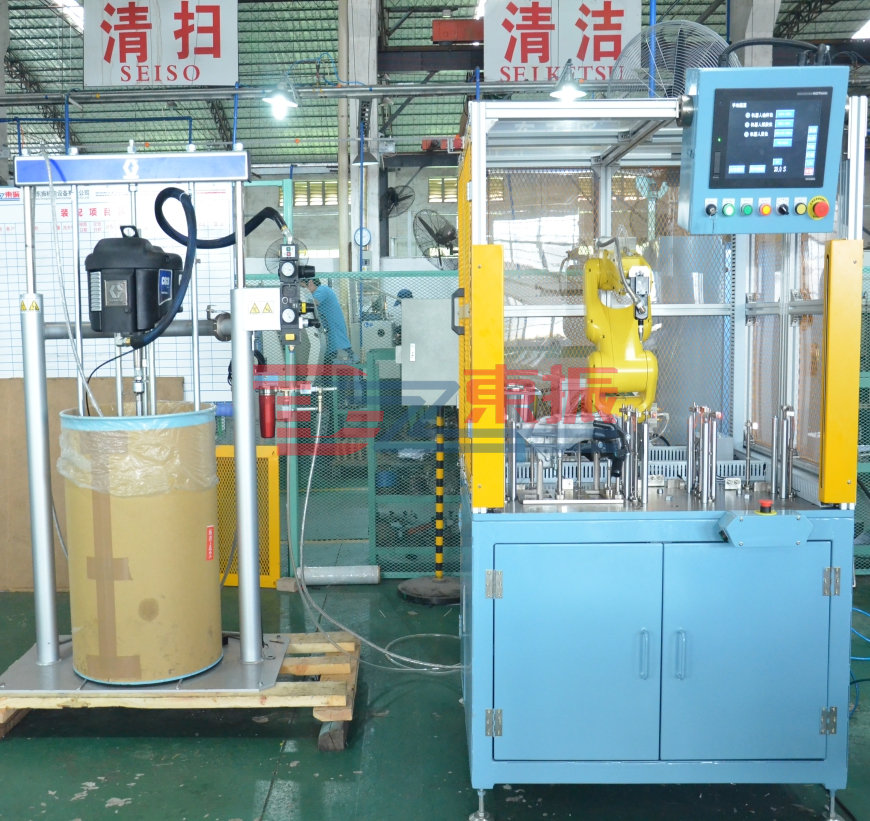 高压油泵盖涂胶机器人